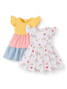 2 pack rainbow baby dress