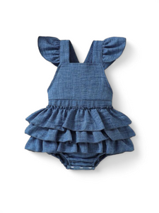 Baby dress romper with frills