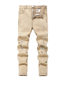 Boy light bown ripped jeans