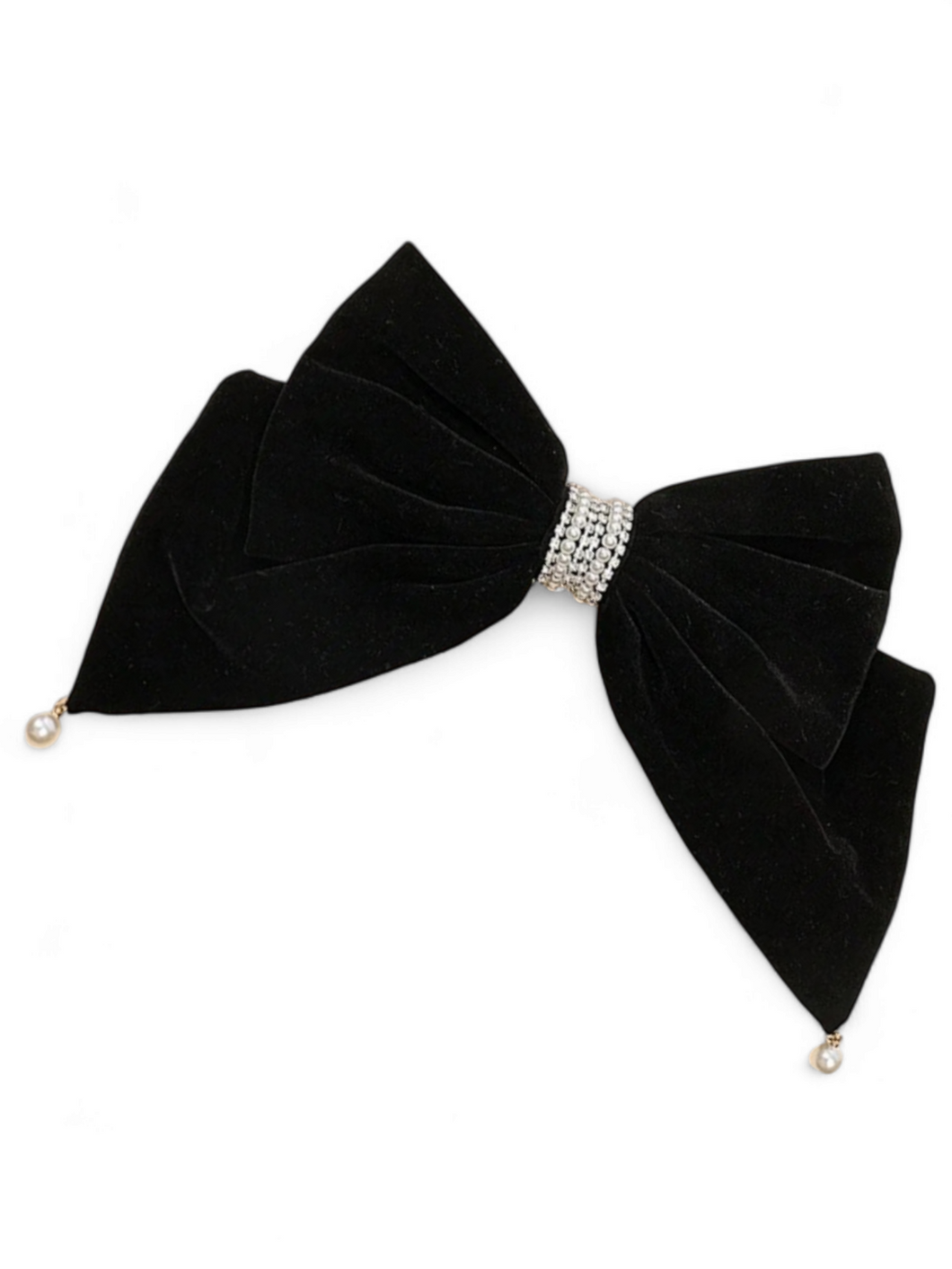 Girl black velvett bow