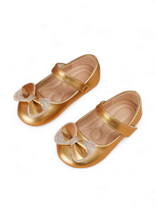 Gold girl formal shoes