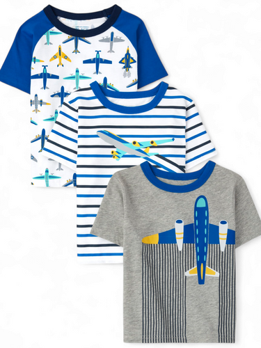 Planes  boy baby shirt set