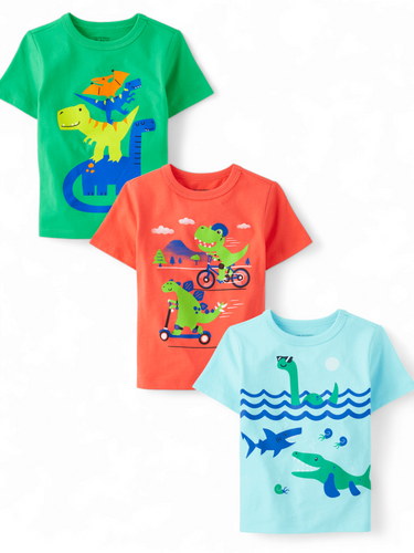 Dine boy baby shirt set