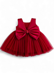 Red baby girl formal dress