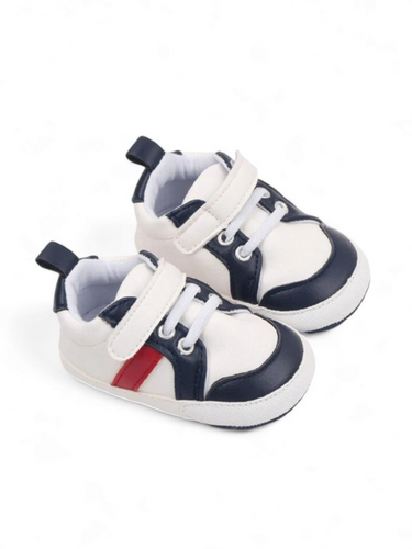 Blue red & white boy baby shoes