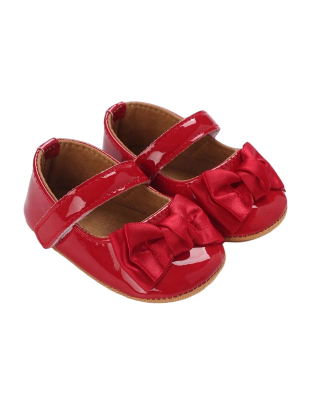 Lil red bow baby shoes