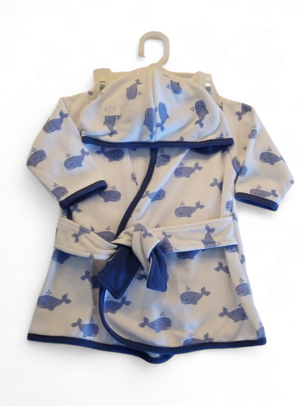 Little whale baby boy bath robe