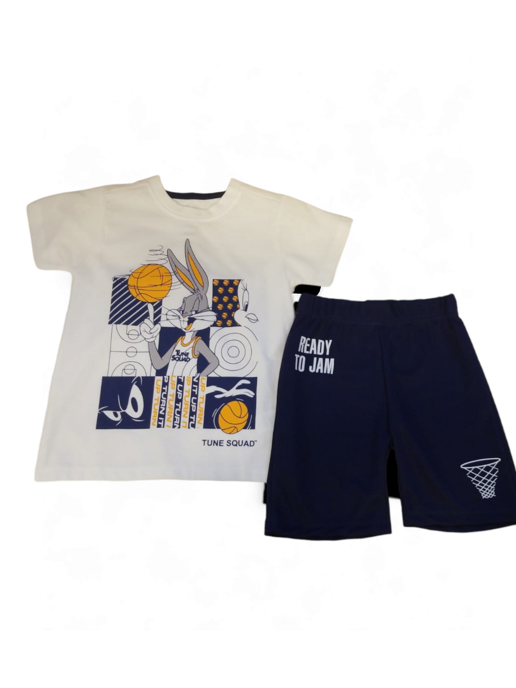 2pc boys set Space jam blue & white