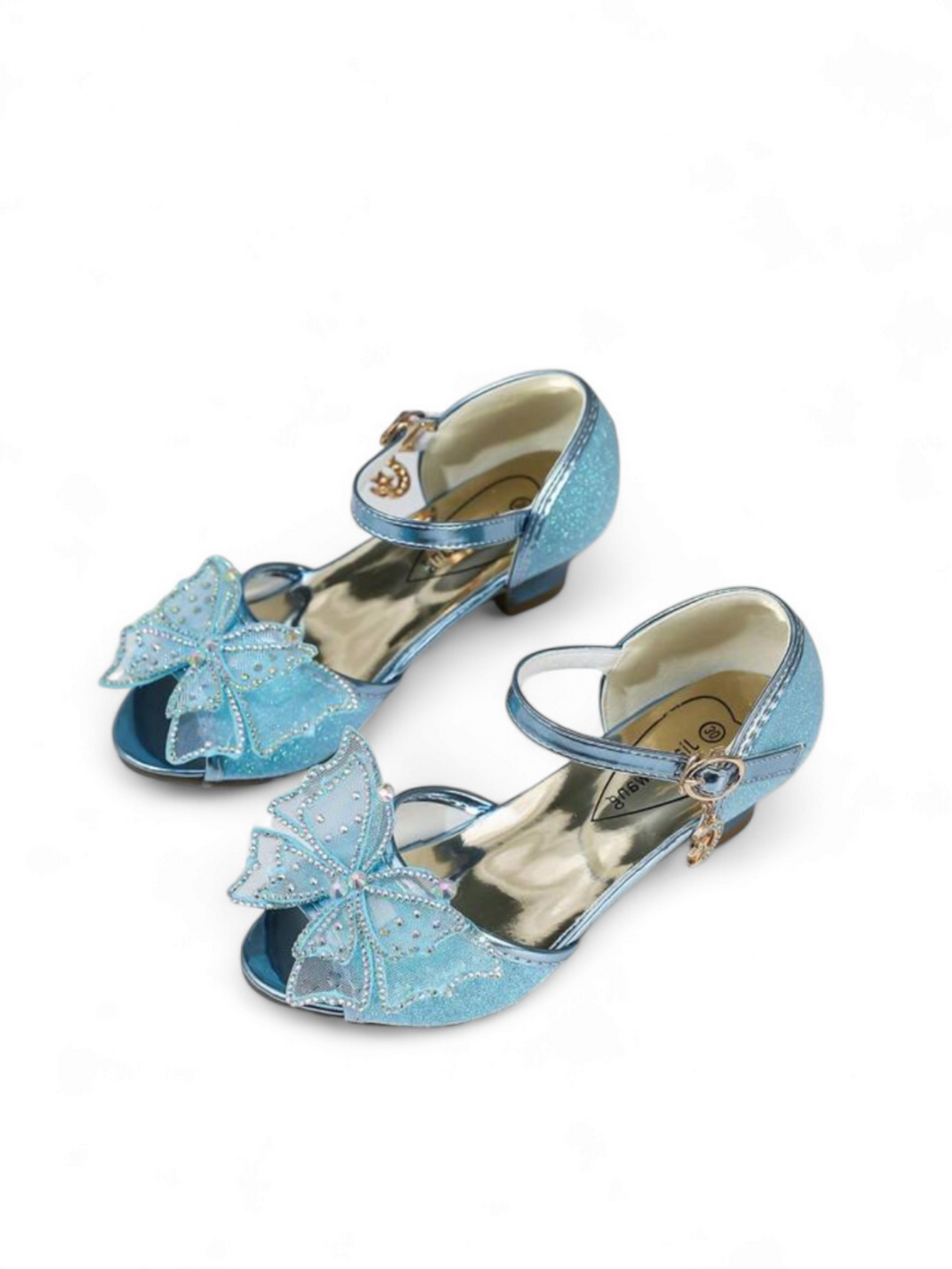 Blue butterfly girl formal shoes