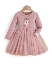 Long sleeve pony girl dress