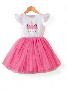 Pink Lil pony tulle girl dress