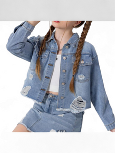 Pre teen girls jeans jacket