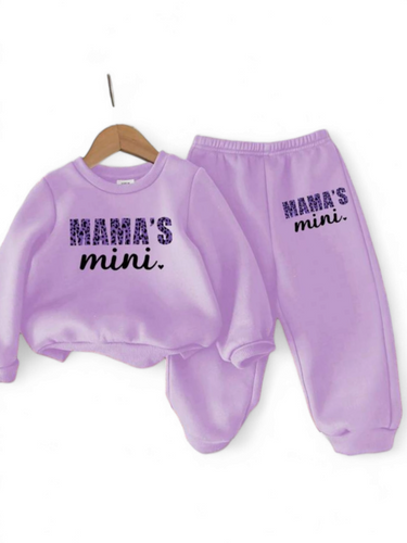 Mama's mini purple baby set sweats