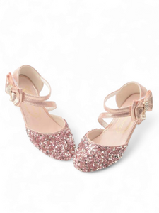 Rose gold girl formal shoes