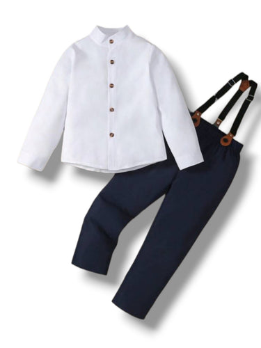 Boy 2pc formal set with suspenders