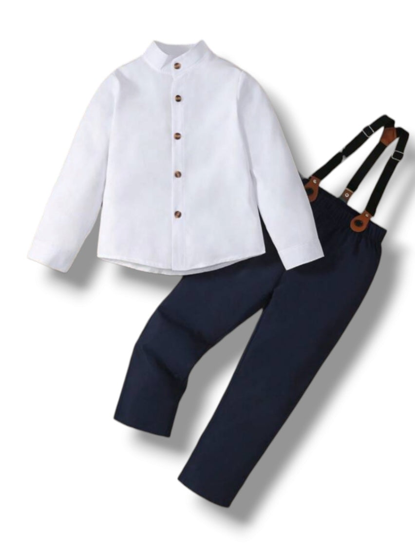 Boy 2pc formal set with suspenders