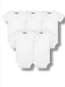 Gerber  white 5 pack  baby onsies set