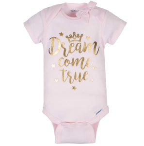 Gerber dream come true baby 3 pack onsies set