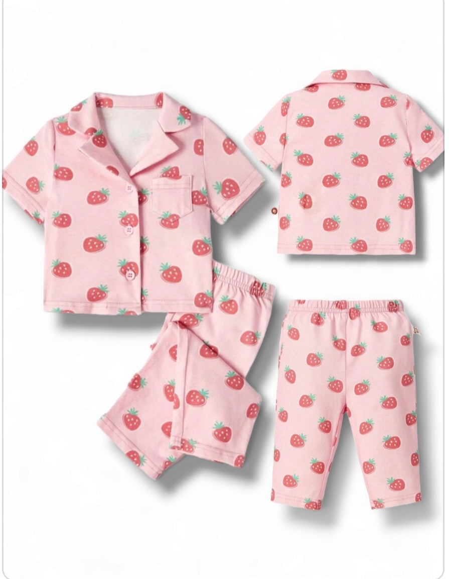 Strawberry baby girl pj