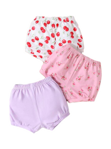 Cherry print baby shorts